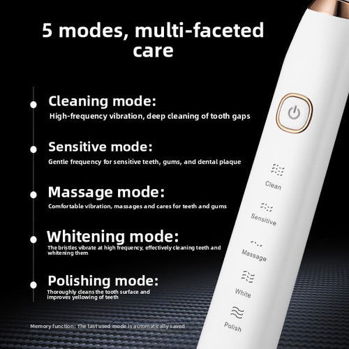 5-level induction charging 8-brush-head sonic electric toothbrush